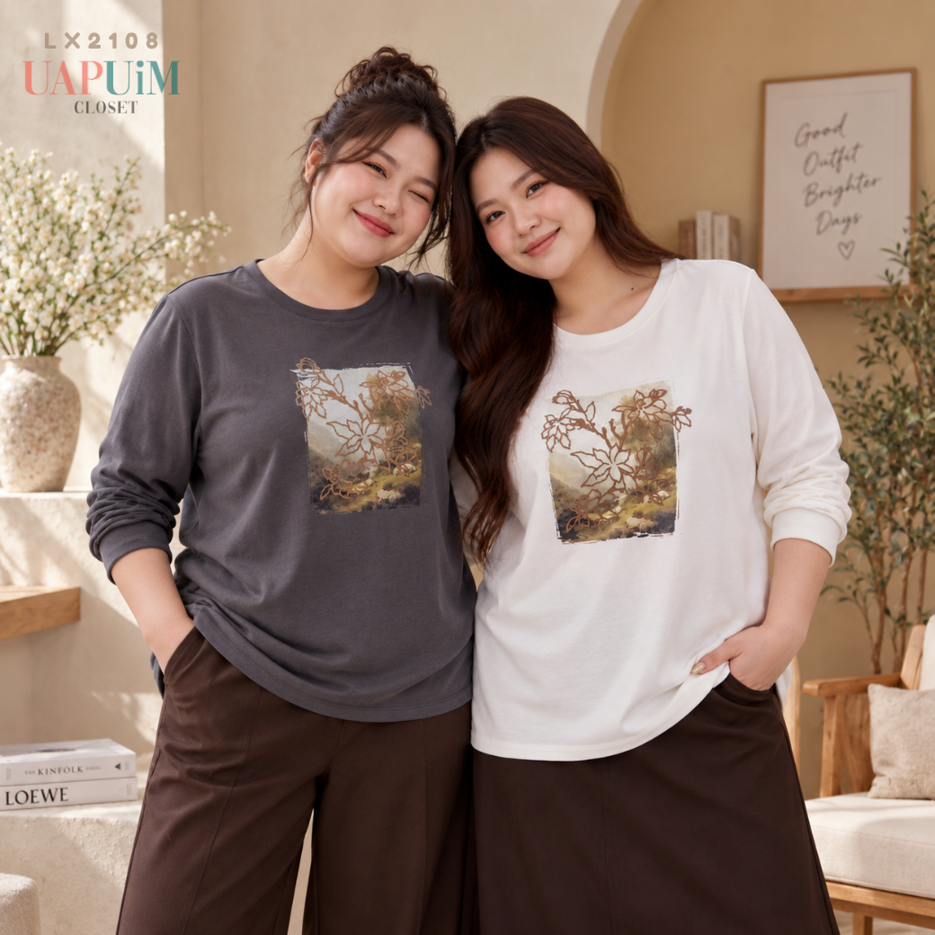 LX2108 เสื้อยืดคอกลมแขนยาว
