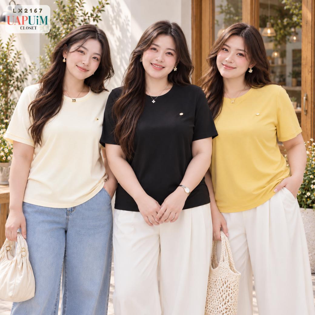 LX2167 เสื้อยืดเรียบหรู